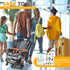 4 Orzbow Car Seat Dolly for Airport, Folding Car Seat Travel Cart with Wheels and Adjustable Handle, Carseat Roller