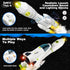 3-5-7 2 AuntyFey Space Rocket Ship Toys for Kids, Space Toys Shuttle for Kids with Astronaut Figures, Spaceship