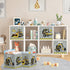 11.8" Set 3Pcs 3D Construction Vehicles Cube Storage Organizer Cars Cube Storage Bin for Bathroom/Bedroom Parent Book