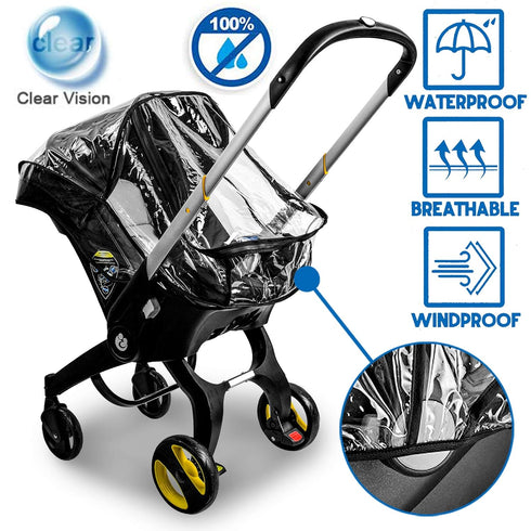 Vaxaape Car Seat Rain Cover,Food Grade EVA,Universal Baby Stroller Accessory for Infant Car Seat Stroller,Waterproof