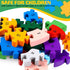 4 Pcs Alphabet Jigsaw Puzzle Building Blocks - Wooden Animal Puzzle for Preschool Learning