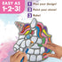 MindWare DIY Unicorn Stepping Stone Kit - Includes Weatherproof Stone, Paint, and Brushes
