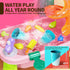 Pupu Pig 360 Summer Water Table Play Sink Toys for Toddlers, Kids Play Kitchen Sink with Running Water, Electric