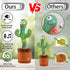 MIAODAM Volume Adjustable Dancing Cactus Toy, Colorful Glowing Plush Toy Singing 120 Songs for Kids