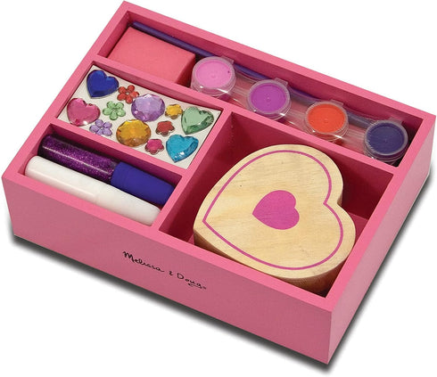 Melissa & Doug Decorate-Your-Own Wooden Heart Box Craft Kit