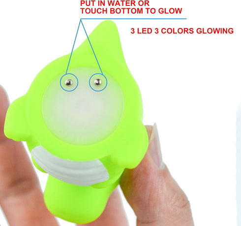 6 JOYIN Pcs Pre-Filled Easter Eggs with Light-up Floating Bath Toys for Kids Toddler Eggs Hunt, Basket