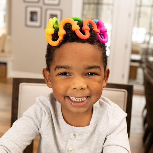 Set 3 12 Fat Brain Toys Plip Links, Silicone Building Toys for Creative Play, Creative Construction Play