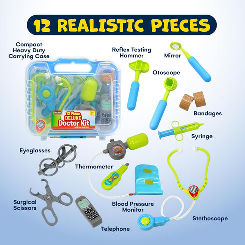 Playset Set Set Kidzlane Doctor Kit for Kids - Kids Doctor with Electronic Stethoscope - Kid Doctor Play - Pretend Play