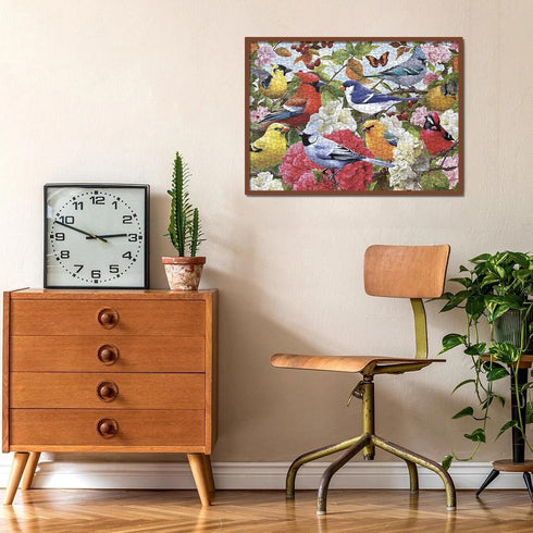Bird Puzzle for Adults - 1000 Piece Flower Jigsaw Puzzles with Animals - Nature Garden Puzzle
