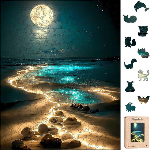 Jazcimdo Wooden Puzzles for Adults, Wooden Jigsaw Puzzles 270pcs, Unique Animal Shaped Adult