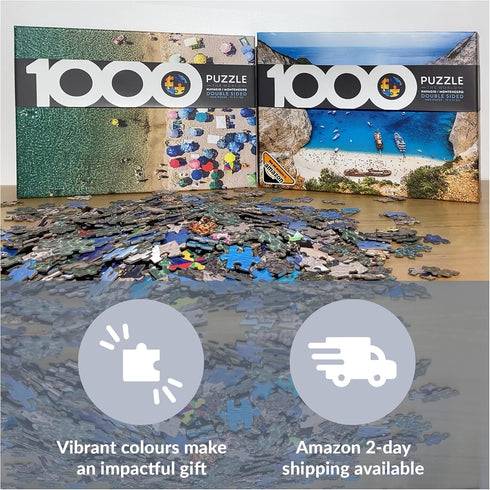 Double Sided Beach Puzzles for Adults - 1000 Pieces and Up - Rompecabezas para Adultos - Casse Tete