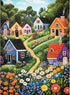DAGIRT 300 Piece Puzzles for Adults, Idyllic Village Jigsaw Puzzles, Blooming Garden 300