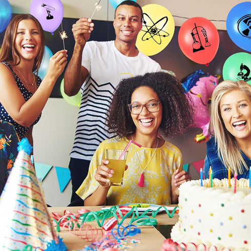 40 Pieces Science Party Balloons Decorations - Science Latex Balloons Birthday Party Decorations for Scientist Lab
