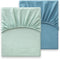 Bailix Heavyweight Muslin Baby Crib Sheets - 2PCS 52"x28" Neutral Fitted Crib