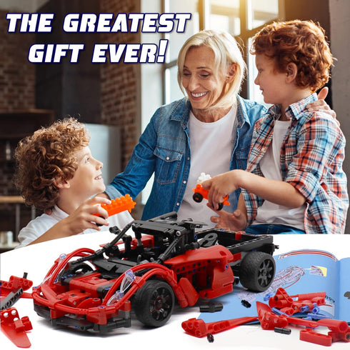 WISEPLAY 380PCS Stem Projects for Kids Ages 8-12, RC Car Kits to Build, STEM Building Toys, Great Gift for Boys
