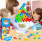 64 Pcs Tetra Tower Stacking Game, Fun Balance Building Blocks Board Games for Kids Adults Family Party Gifts