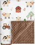 Baby Blanket for Boys Girls, 30x40 Inch Soft Lightweight Minky Dot Blanket