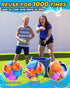 SOPPYCID Reusable Magnetic Water Balloons, 16 Pack Refillable Water Bombs, Self Sealing Quick Fill, Latex-Free Silicone
