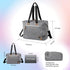 Dikaslon Large Diaper Bag Tote for Mom and Dad, Multifunction Baby Tote Bag with Pacifier Case and Changing Pad, Grey