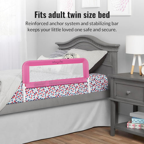 Dream On Me Mesh Security Bed Rail Toddler Safety Guard with breathable mesh, reinforced anchor system, lightweight
