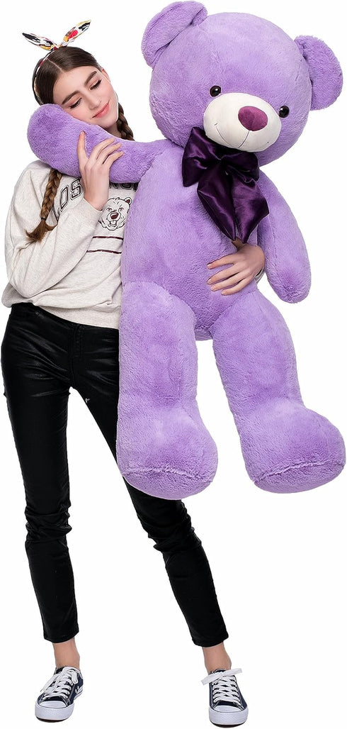MorisMos Giant Teddy Bear Stuffed Animals, Purple Plush Toy for Kids, 47 Inches