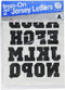 COLORSTAR CS1036-0500 Iron On Jersey Closed Letters, Black, 2In