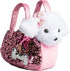 Little Jupiter Pet Plush Set with Purse, Reversible Sequins & Charm - Stuffed Animal Toy for Kids Ages 4-7 (White