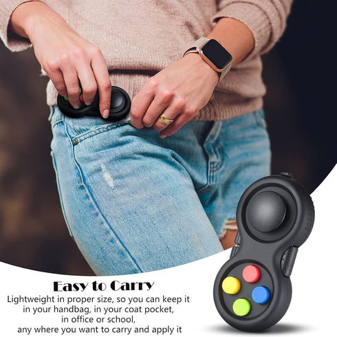 6 Skylety Pieces Cam Fidget Pad Controller Relieve Anxiety Handheld Mini Game Remote Controller Fidget Pad Stress