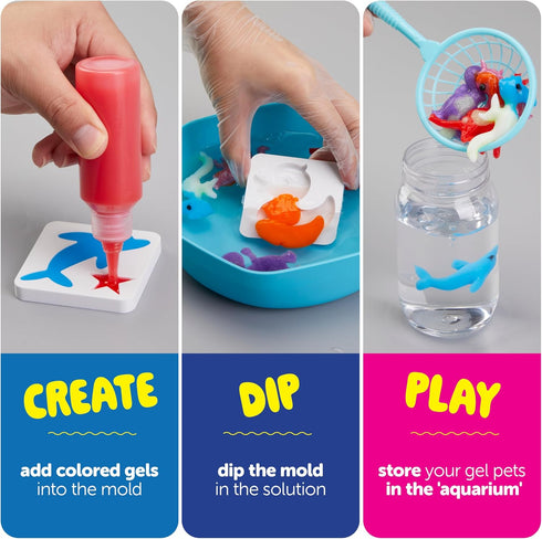 Set Dan&Darci Aqua Fairy Water Gel Kit for Kids - Gifts for Girls - Magic Elf Toy Kits - Waters Pets - DIY Squishy