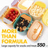 550ML Baby Formula Container to Go Formula Dispenser On the Go with Snap-On Lid Fork and Spoon for Toddler Travel