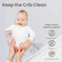 SafeRest Waterproof Mattress Protector Crib Size Absorbent Breathable Soft Fitted Bed Cover with Stretchable Pockets