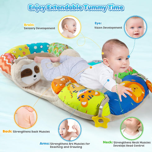 Tummy Cozy Tummy 0-12 URMYWO Time Activity Mat - Time Mat for Newborn Months, Breathable Soft Infant Baby Sit Me Up