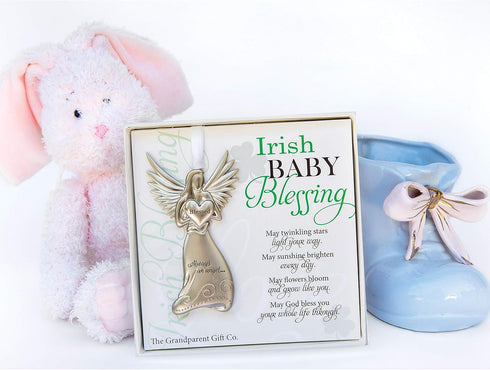 The Grandparent Gift Irish Baby Blessing Angel, Irish Baby Gift for Baby Girl or Boy