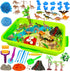 Bbiamsleep Dinosaur Sensory Bin, 147 Pcs Dinosaurs Sensory Set with Sandbox 10