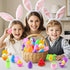 24 Pack SpringFlower Filled Easter Eggs with Squishy Toys Inside, Easter Basket Stuffers Basket Essentials Party