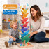 12 3cm Wooden Marble Run Music Tree, Tumble Leaf Montessori Rainbow Singing Tree with Sound, Includes Extra-Large