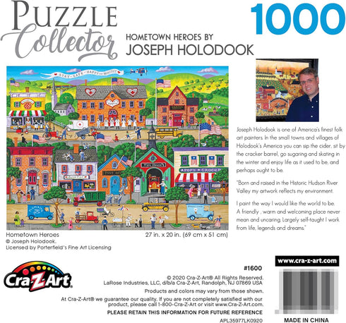 RoseArt Puzzle Collector - Hometown Heroes 1000 Piece Jigsaw Puzzle for Adults