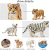 Toymany 12 Safari Animal Figurines Set, High Emulational Plastic Zoo Animals, Cake Toppers for Kids Toddlers
