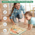 Montessori Busy Board for Toddlers - Personalized Sensory Toys with 11 Activities, Solid Wooden Activity Board