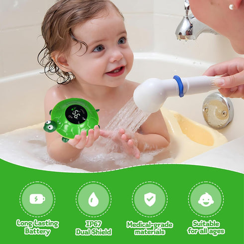 TKY Baby Bath Thermometer - Digital Floating Water Thermometer with LED Display & Color Temperature Alerts