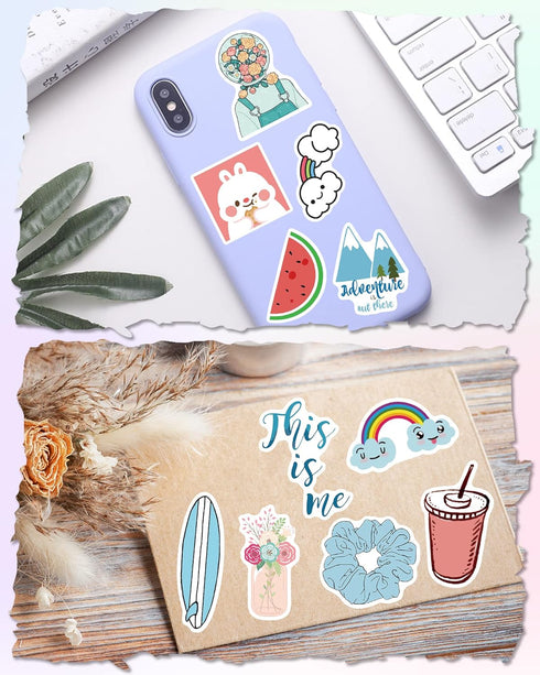 300 Pcs/Pack Cute Vinyl Waterproof Stickers for Water Bottles, Vsco Laptop Stickers for School Students Gifts
