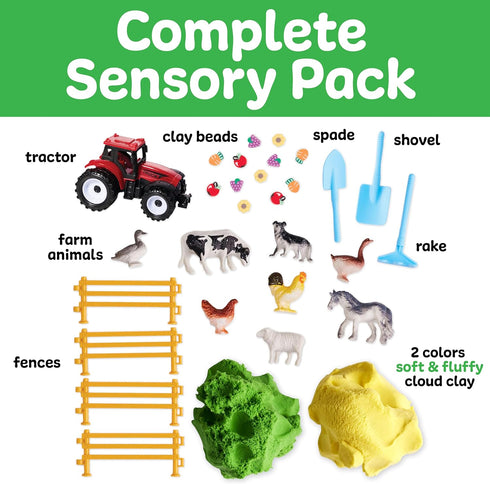 Creativity for Kids Sensory Pack: Farm - Sensory Toys for Toddlers 3-4+, Pretend Play Farm Animals Toys for Kids
