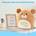 Easfan 13'' Brown Get Well Soon Puppy Plush Pillow, Soft Cute Shar Pei Dog Gifts for Kids Patient Feel Better for Women