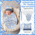 VitalCozy 6 Pack Set 3-7 Lbs) Cotton Baby Swaddle Blanket Wrap with Matching Hat - Preemie Receiving Blanket