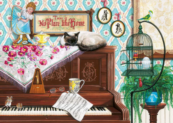 Wonder Forge Piano Cat 1000 Piece Jigsaw Puzzle for Adults | Unique,
