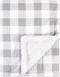 Hudson Baby Unisex Plush Mink and Sherpa Blanket - Gray Plaid, One Size
