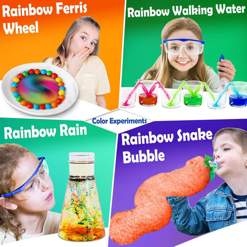 UNGLINGA 60+ Science Experiments Kits for Kids, Boys & Girls STEM Activities with Chemistry Set & Erupting Volcano