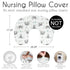 Sweet Jojo Designs Blue Jungle Sloth Nursing Pillow Cover Breastfeeding Pillowcase for Newborn Infant Bottle Breast
