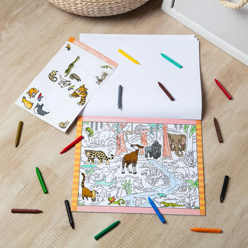 Melissa & Doug Seek and Find Sticker Pad, Animals (400+ Stickers, 14 Scenes to Color) for Kids Ages 4+
