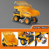 2-in-1 Set: 8-12 Construction Vehicle Building Blocks Convertible Mining Dump Truck & Forklift Toy with Rotating Axle